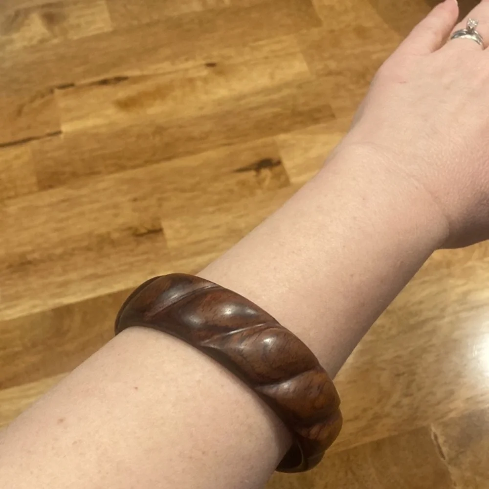 Beautiful Carved Wooden Bangle